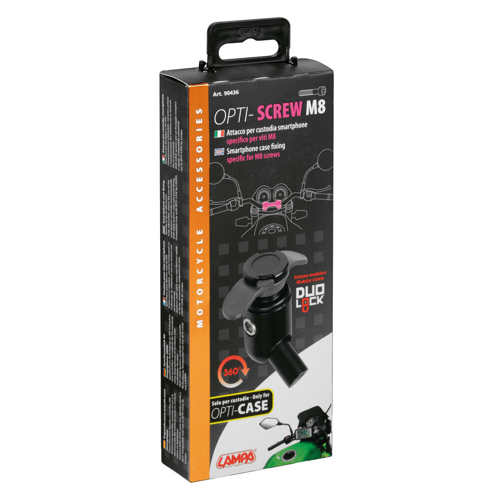 Screw, supporto con attacco per viti e riser M8