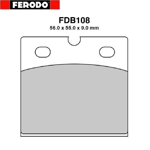 Pasticche freno FERODO FDB108EF anteriori, posteriori Moto Guzzi