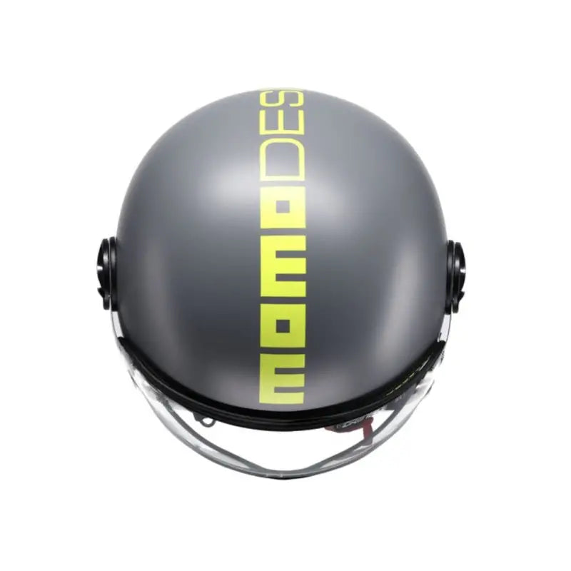 Casco Moto Jet Momo Design FGTR CLASSIC Fluo E2206 Grigio opaco / Giallo fluo