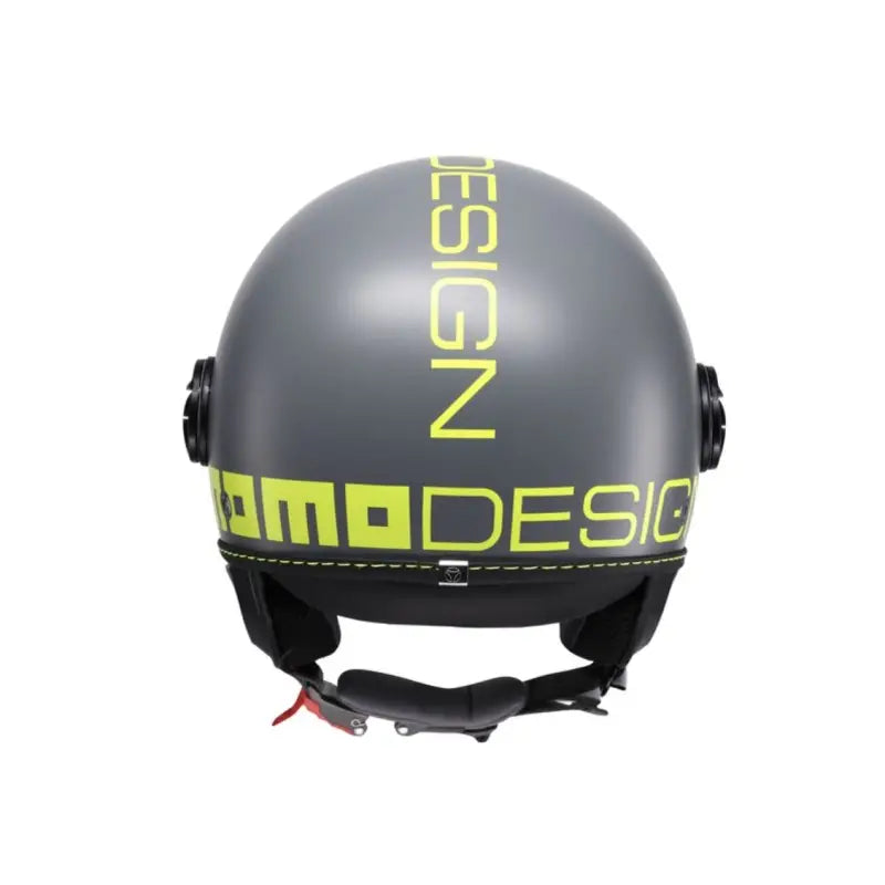Casco Moto Jet Momo Design FGTR CLASSIC Fluo E2206 Grigio opaco / Giallo fluo