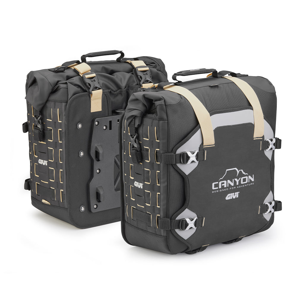 Coppia di borse Givi laterali waterproof GRT709B CANYON con sistema di fissaggio Unifit, 35+35 litri
