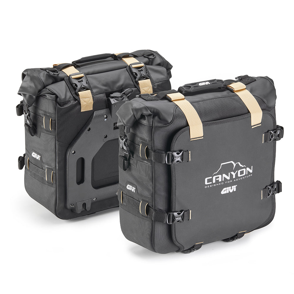 Coppia di borse laterali Givi GRT720B CANYON waterproof con sistema di fissaggio MONOKEY®, 25+25 lt