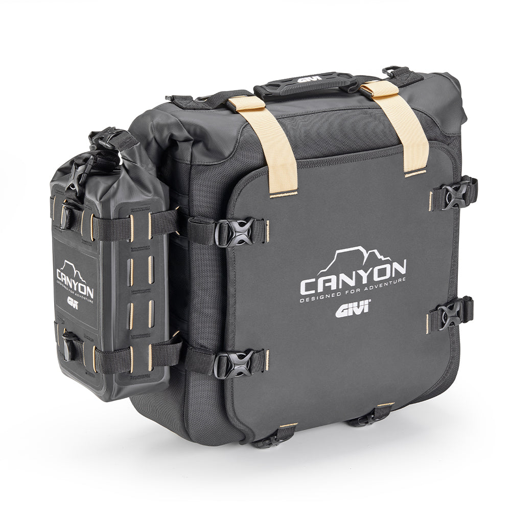 Coppia di borse laterali Givi GRT720B CANYON waterproof con sistema di fissaggio MONOKEY®, 25+25 lt