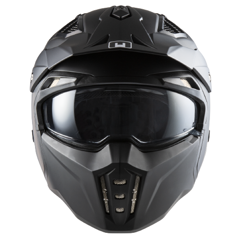 Casco jet MPH HARRIER con mentoniera staccabile NERO OPACO