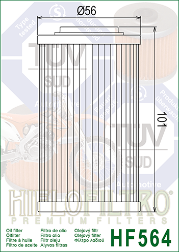 FILTRO OLIO HIFLO HF564 APRILIA RSV R 1000 04- TUONO R 06- BUEL 1125