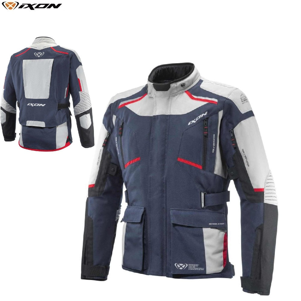 Giubbotto Moto Touring Ixon MIDGARD Grege Navy Nero