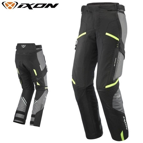 Pantalone Moto Touring Ixon MIDGARD PT Nero-grigio-giallo vivo