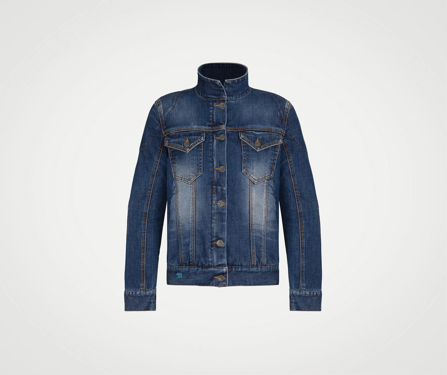 Giacca di Jeans Donna Moto Pmj LUCY Blu AAA