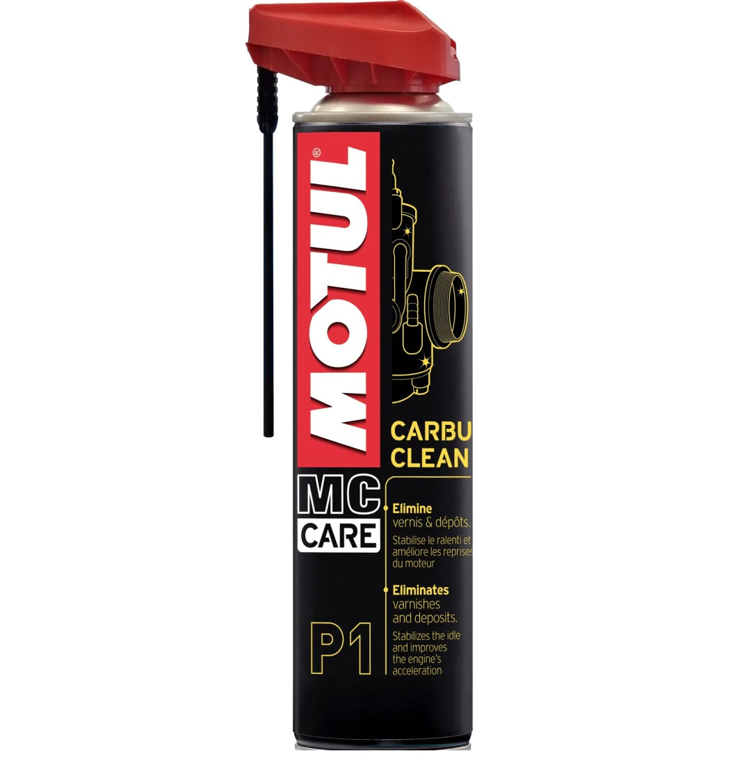 Motul MC Care P1 Detergente per Carburatori - Rimuove Depositi e Vernici, Stabilizza il Minimo e Migliora la Risposta del Motore (Conf. 400ml)