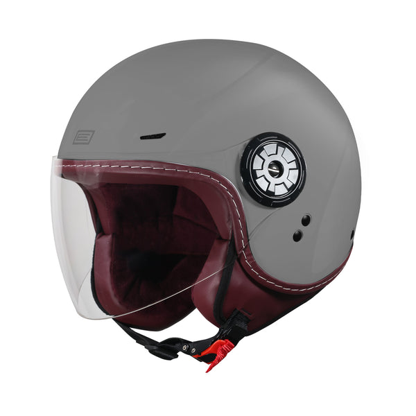 Casco Moto Jet Origine GARDA Mono Grigio Lucido