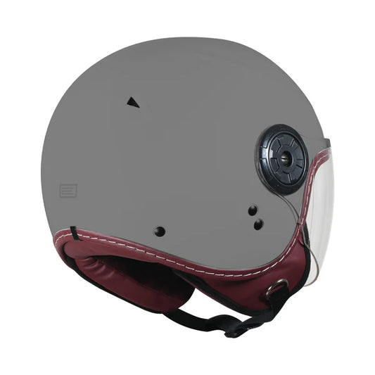 Casco Moto Jet Origine GARDA Mono Grigio Lucido