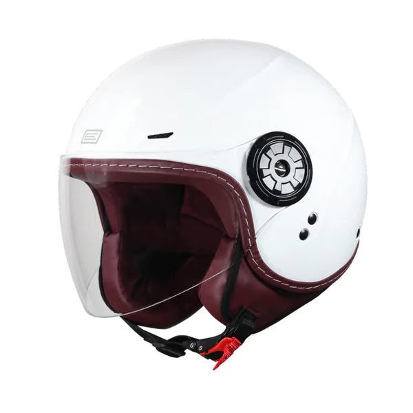 Casco Moto Jet Origine GARDA Mono Bianco Lucido
