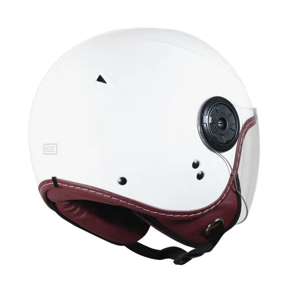 Casco Moto Jet Origine GARDA Mono Bianco Lucido