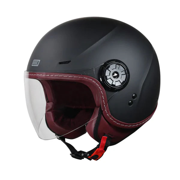 Casco Moto Jet Origine GARDA Mono Nero Opaco