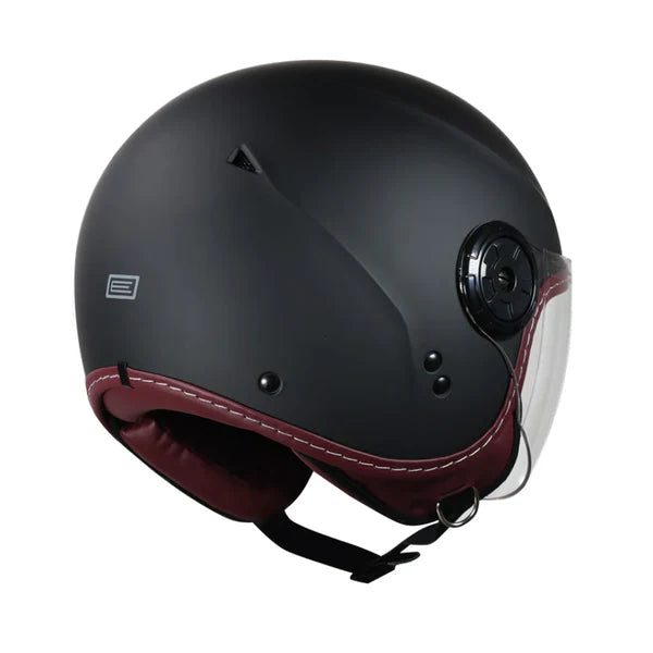 Casco Moto Jet Origine GARDA Mono Nero Opaco