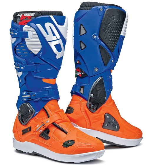 Stivali Sidi Enduro CROSSFIRE 3 SRS Arancio fluo Blu (In Esaurimento)