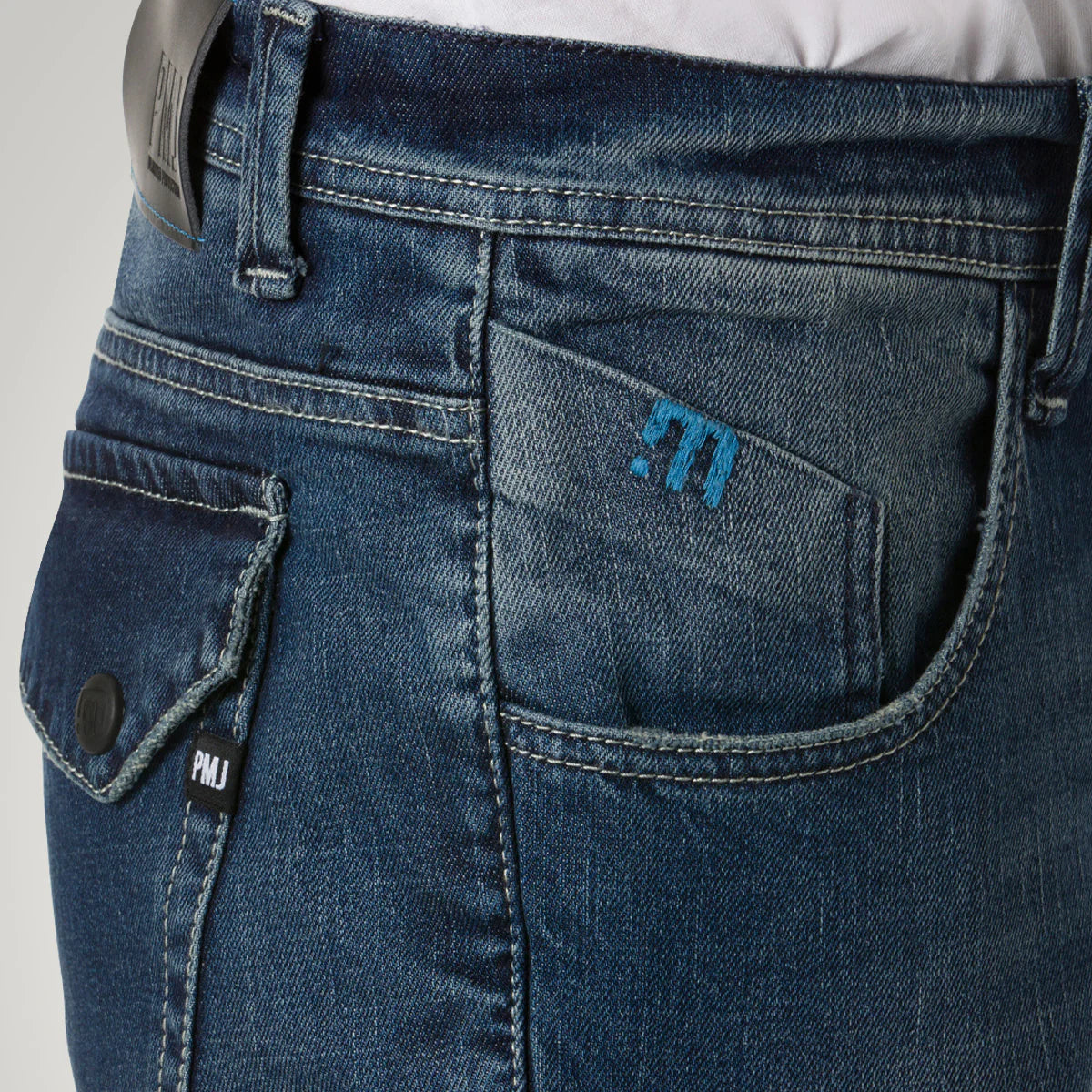 PANTALONI JEANS PMJ VEGAS MID AAA MAN BLUE UOMO