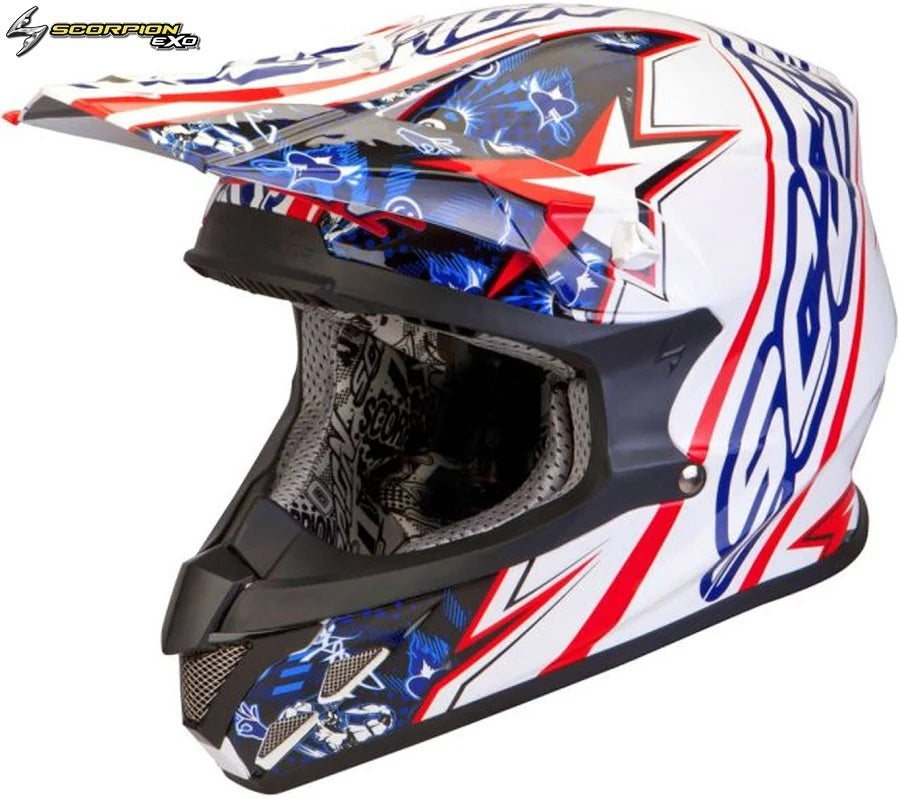 Casco SCORPION VX-20 AIR WIN WIN Bianco-Rosso-Blu (In Esaurimento)