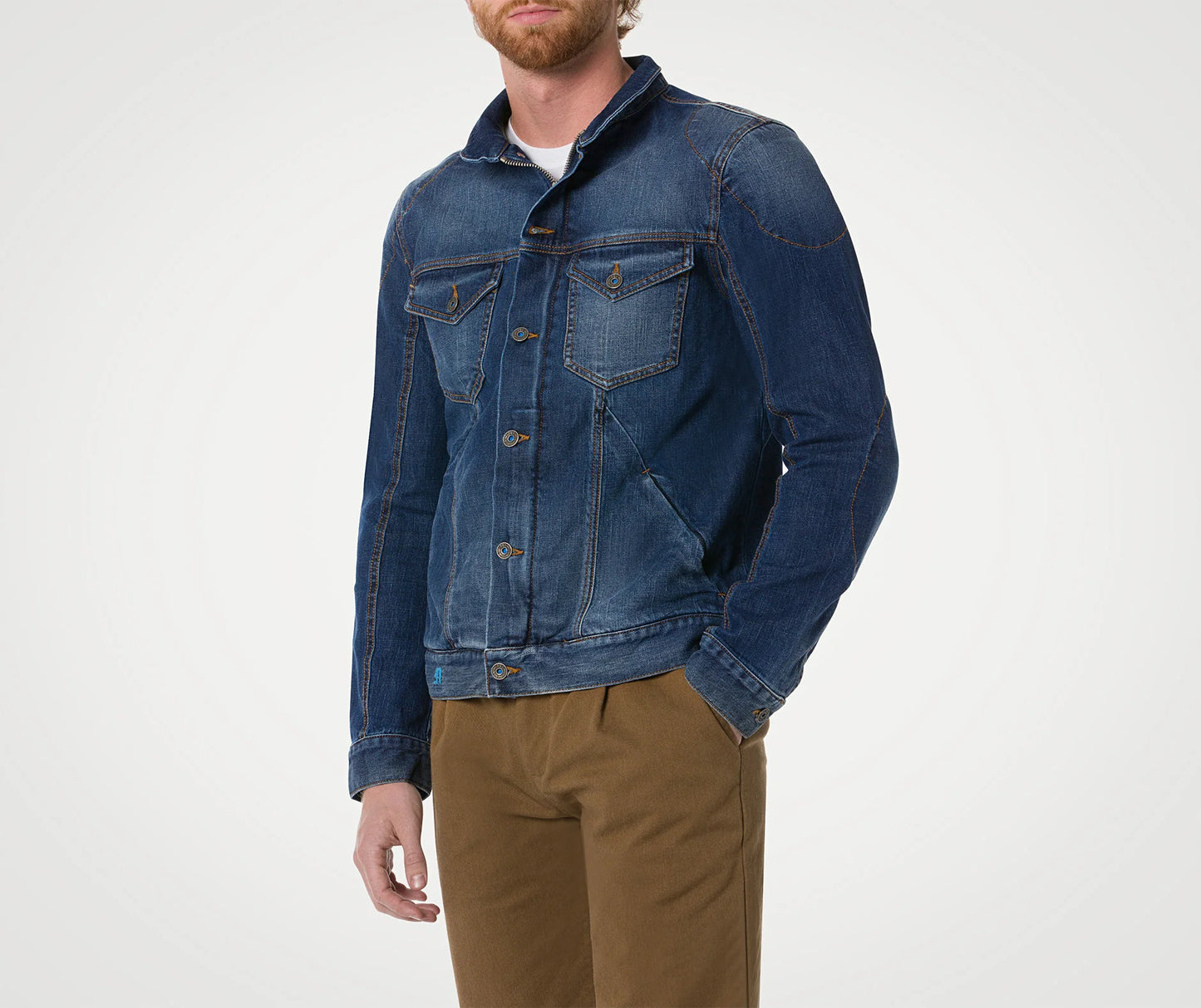 Giacca moto jeans PMJ - Promo jeans West Blu AAA