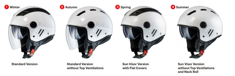 CASCO JET MPH AIRE OMOLOGAZIONE 22-06 BIANCO LUCIDO