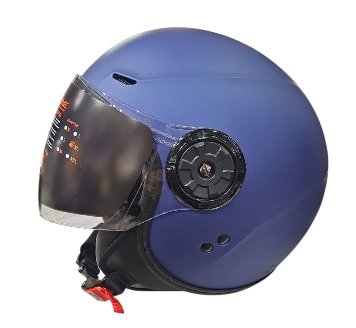 Casco Moto Jet Origine GARDA Mono Blu Opaco