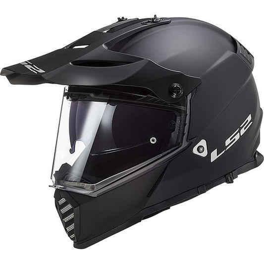 Casco Cross Enduro Off Road Moto Ls2 MX436 PIONEER EVO Solid Nero Opaco