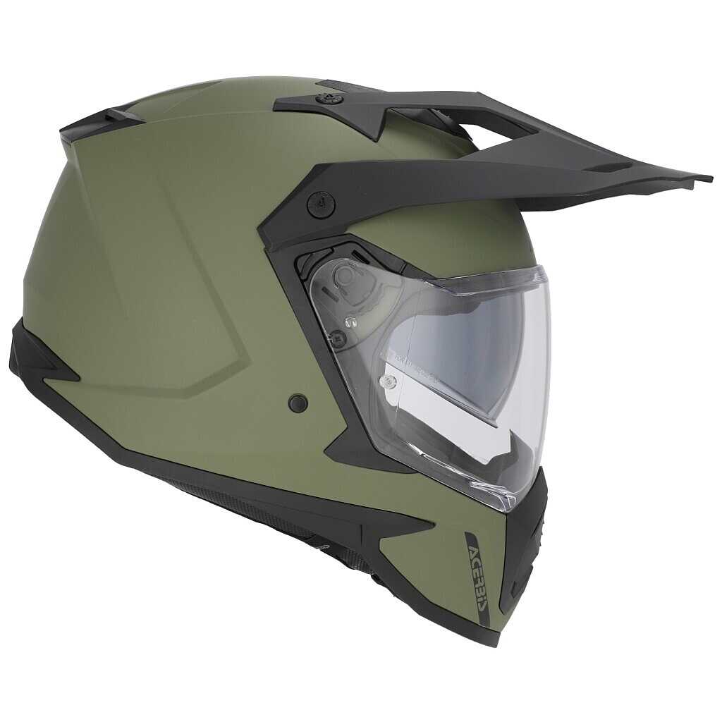 Casco Moto Adventure Acerbis Assault Mono Verde Militare