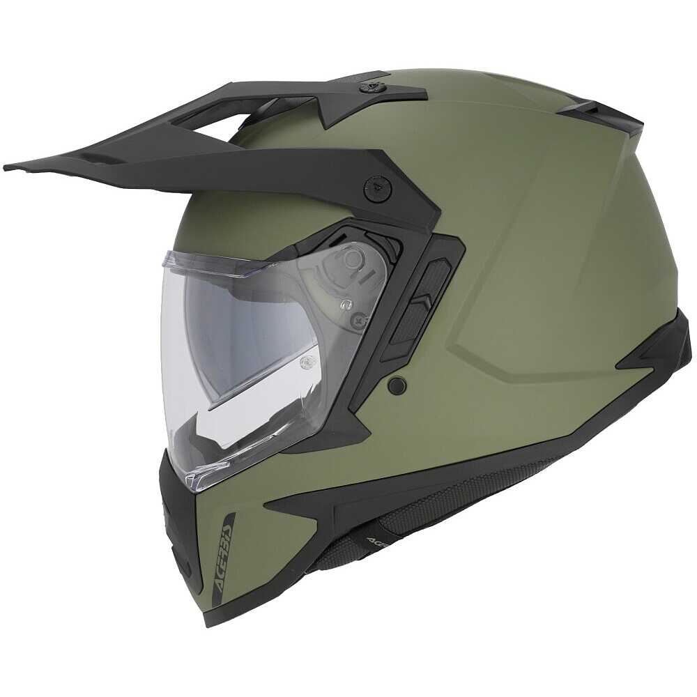 Casco Moto Adventure Acerbis Assault Mono Verde Militare