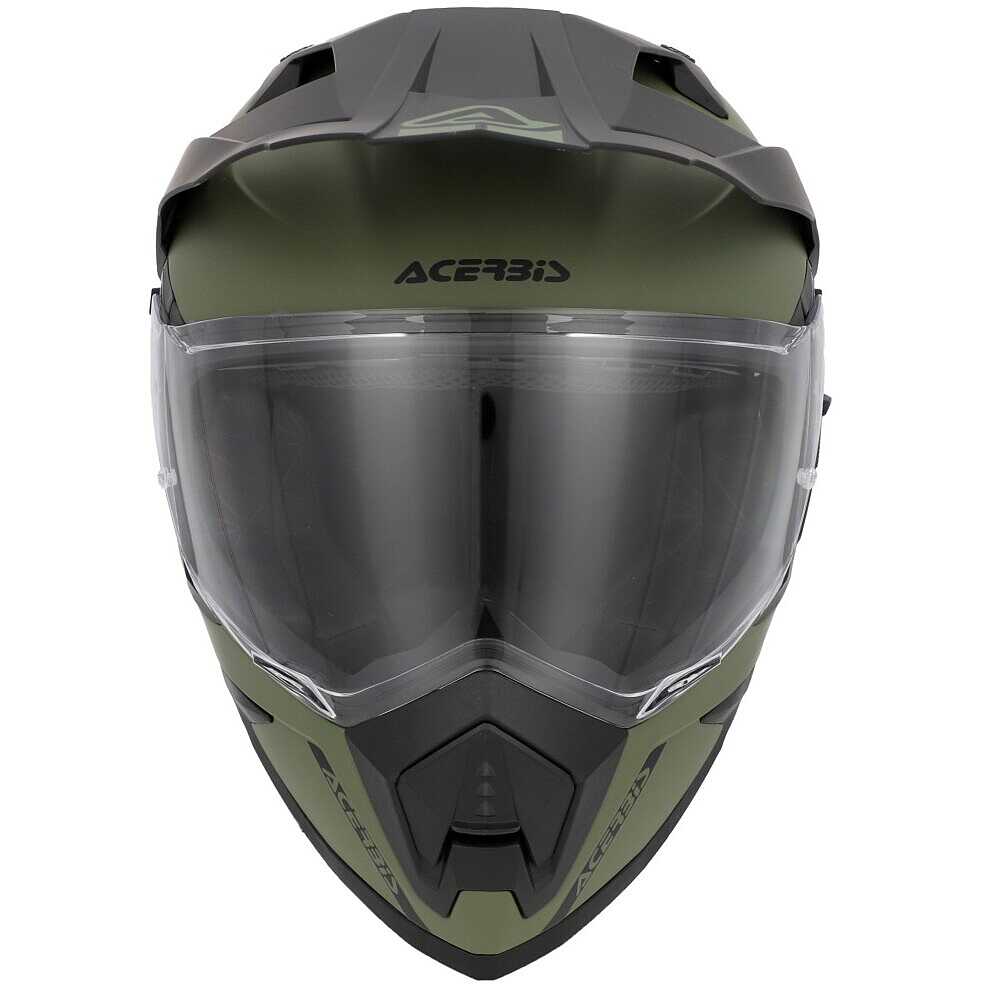 Casco Moto Adventure Acerbis Assault Mono Verde Militare