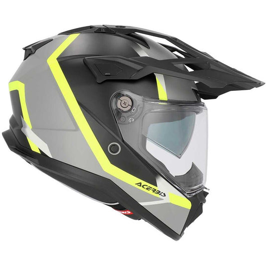 Casco Moto Adventure Acerbis Attack Multi Nero Giallo Fluo
