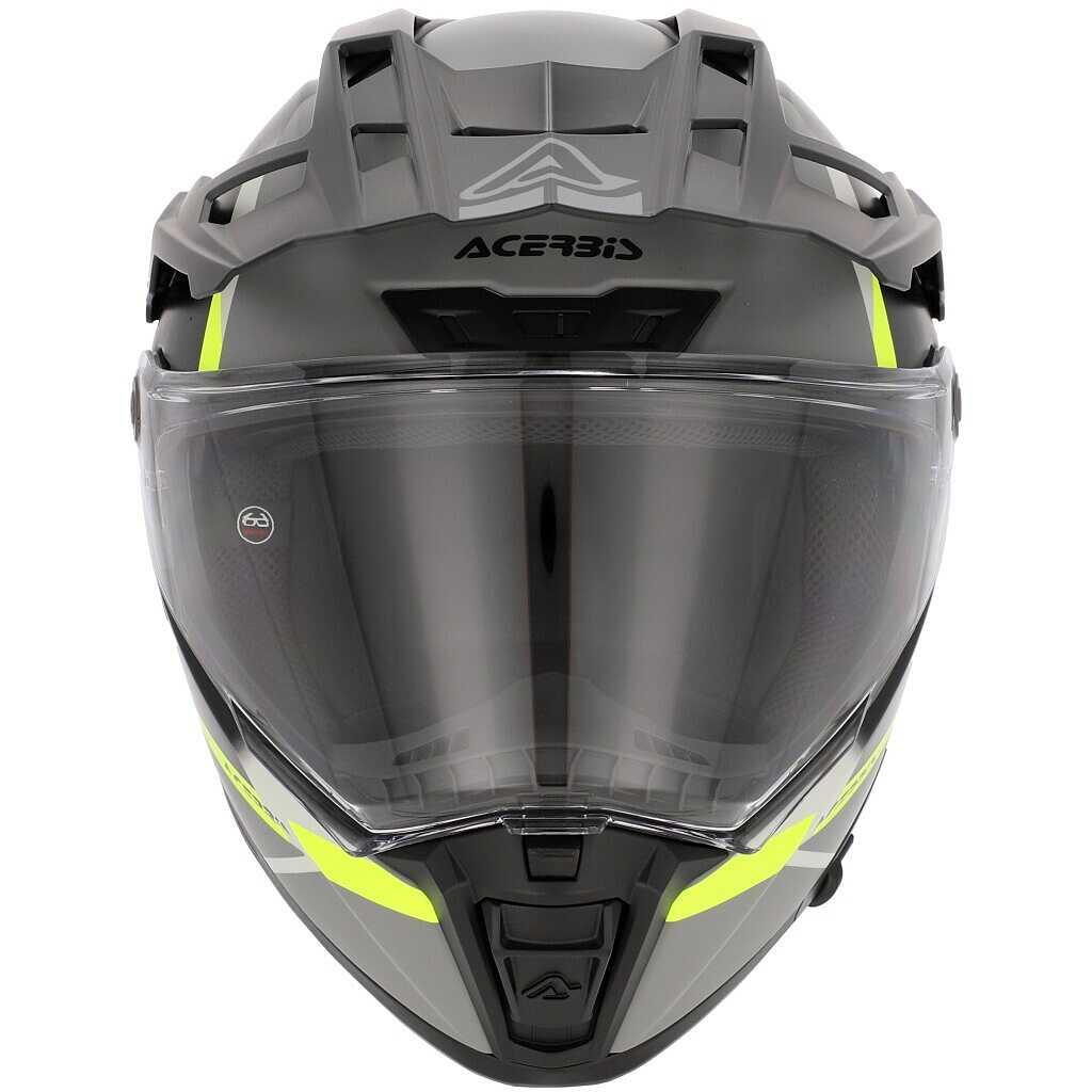 Casco Moto Adventure Acerbis Attack Multi Nero Giallo Fluo