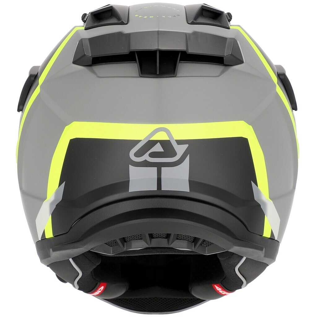 Casco Moto Adventure Acerbis Attack Multi Nero Giallo Fluo