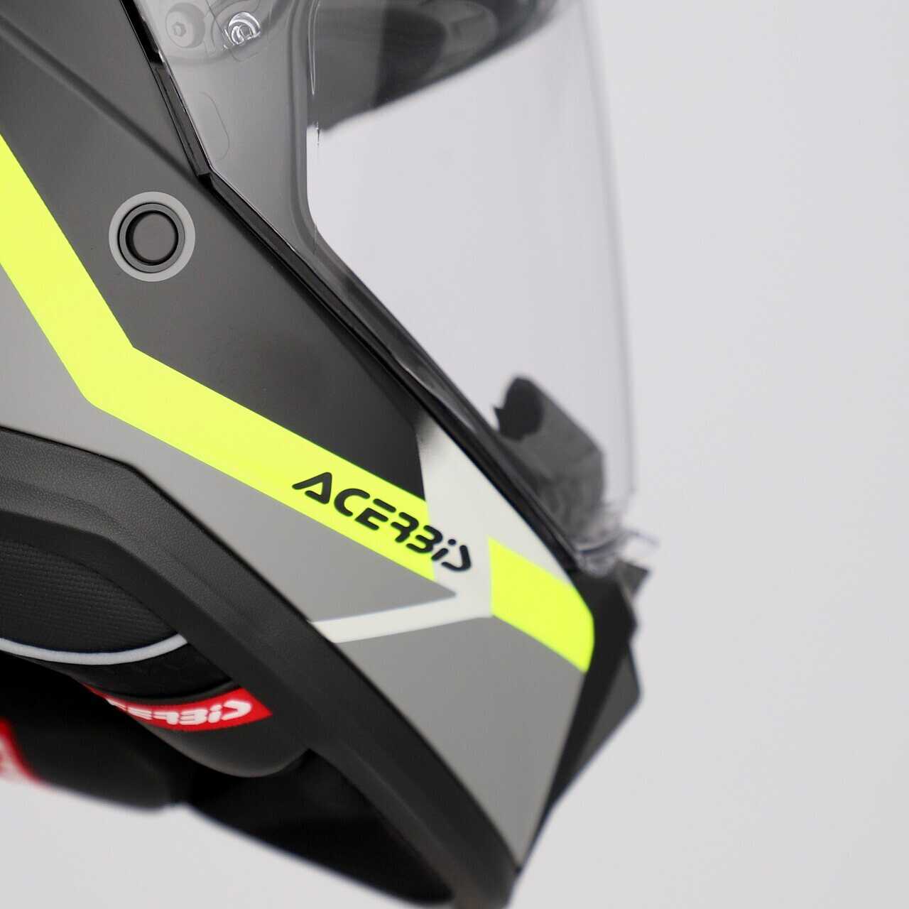 Casco Moto Adventure Acerbis Attack Multi Nero Giallo Fluo