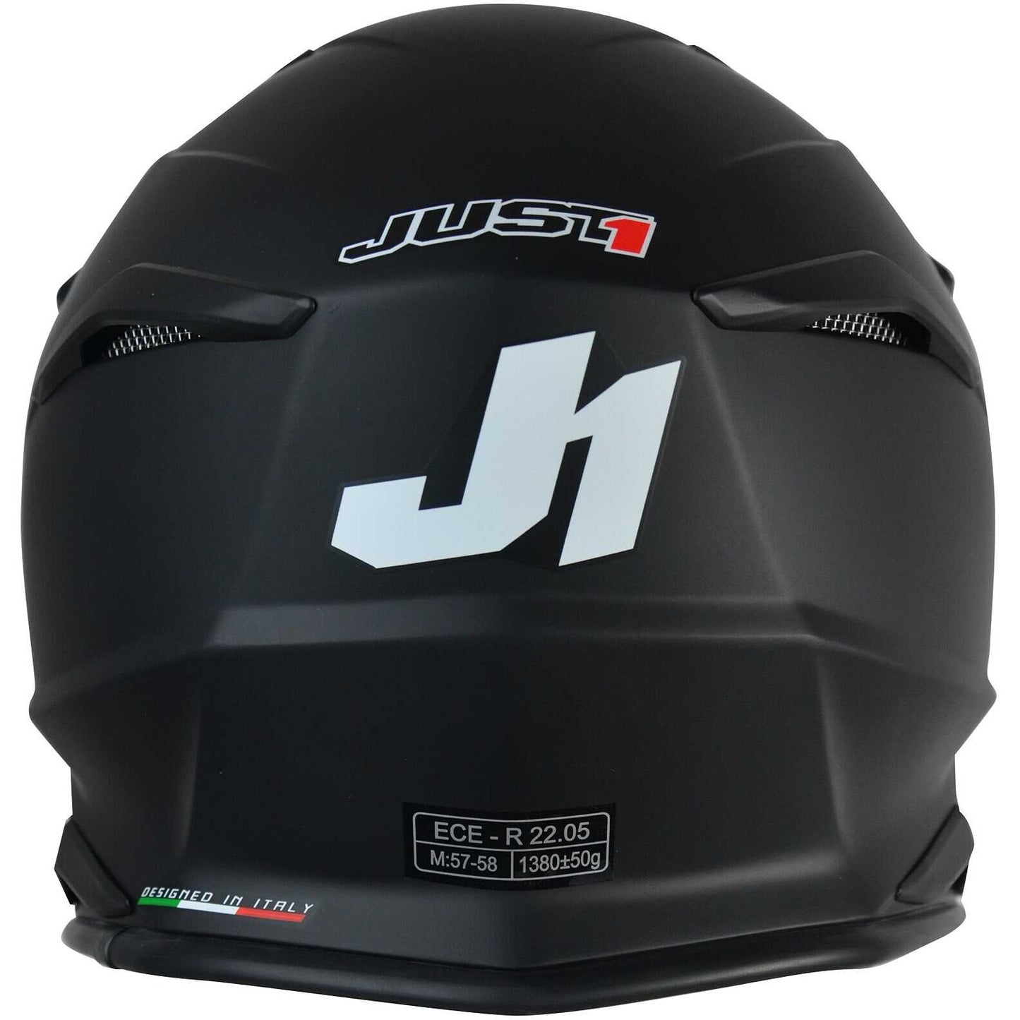 Casco Moto Cross Enduro Just1 J39 Solid Nero Opaco 22.06