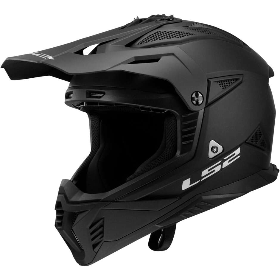 Casco Moto Cross Enduro Ls2 MX708 FAST 2 SOLID Nero Opaco