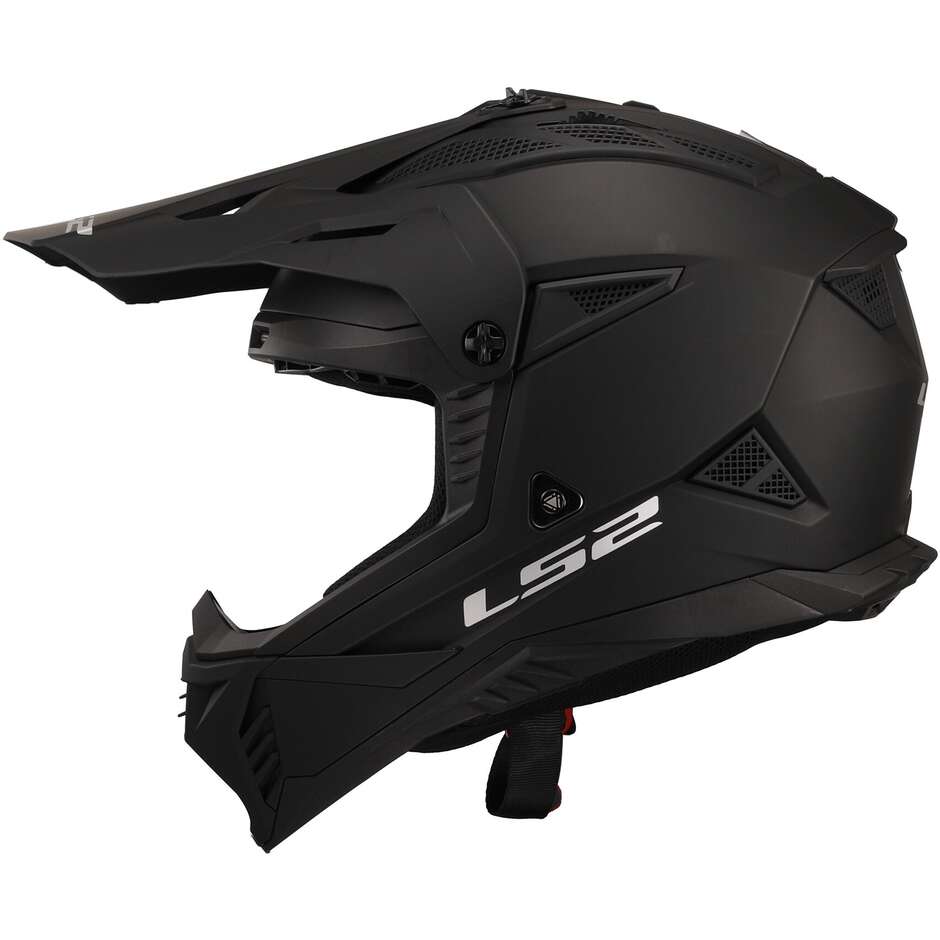 Casco Moto Cross Enduro Ls2 MX708 FAST 2 SOLID Nero Opaco