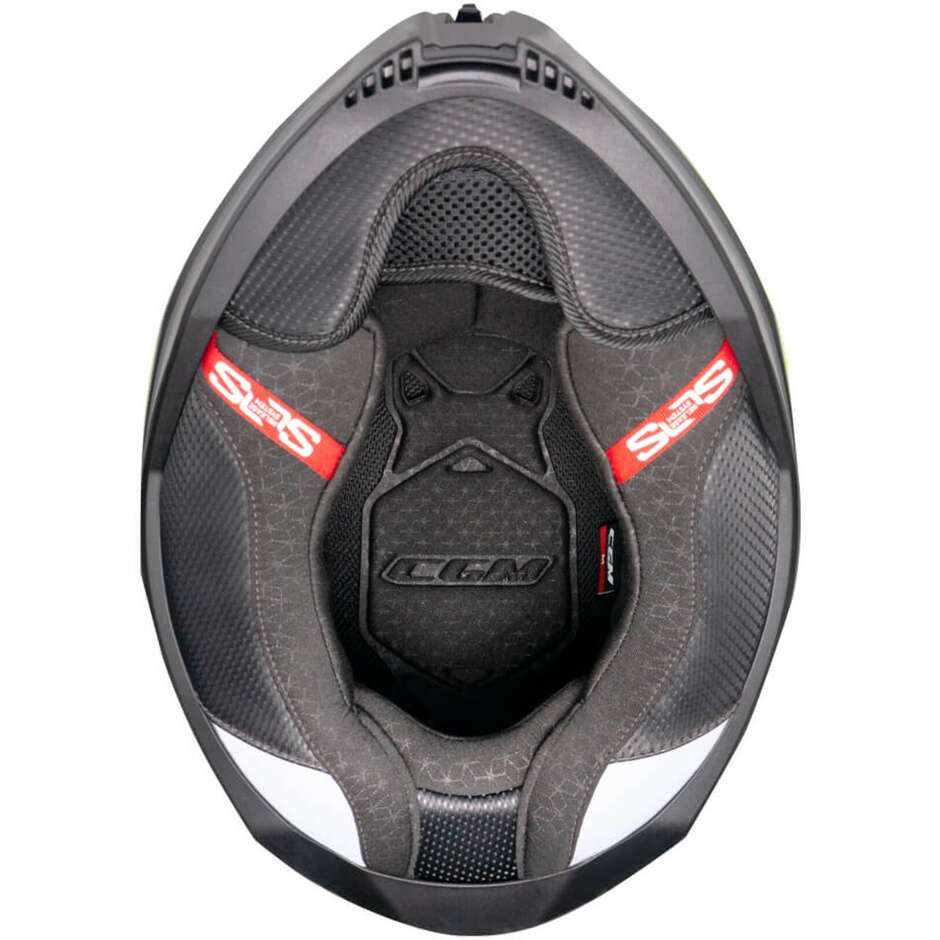 Casco Moto Integrale CGM 363G SHOT RACE Nero Giallo fluo