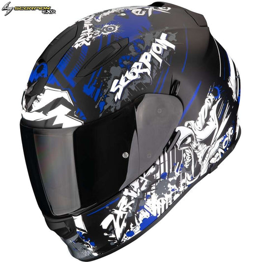 Casco Moto Integrale Scorpion EXO-491 SPECTOR Nero Opaco-Blu