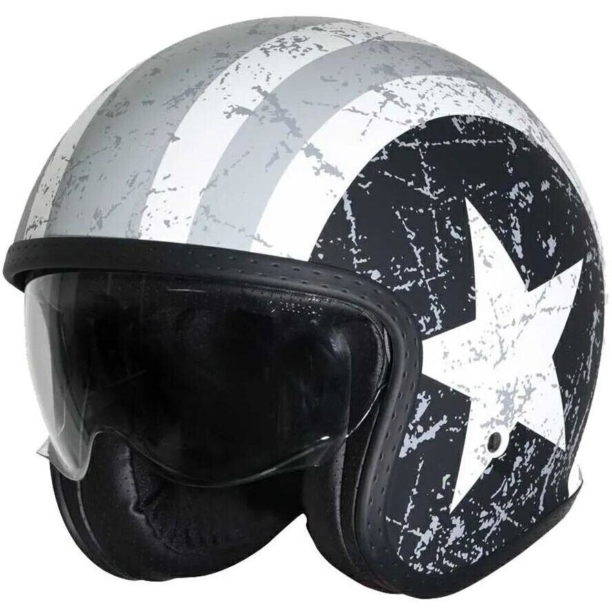 Casco Moto Jet Cafè Racer Origine SPIRIT Rebel Star Opaco