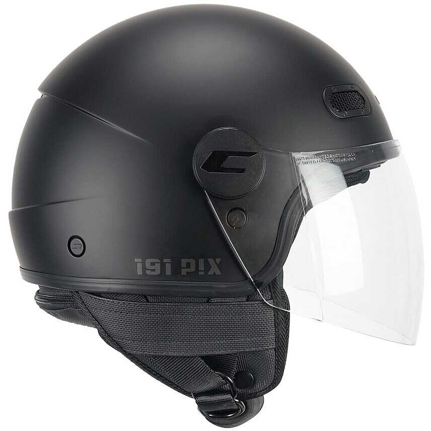 Casco Moto Jet CGM 191A PIX MONO Nero opaco Visiera lunga
