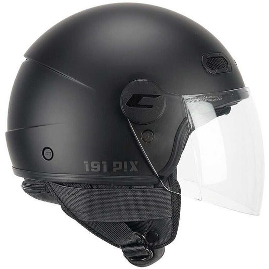 Casco Moto Jet CGM 191A PIX MONO Nero opaco Visiera lunga