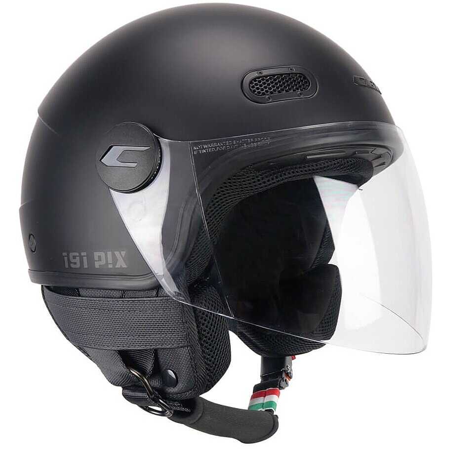 Casco Moto Jet CGM 191A PIX MONO Nero opaco Visiera lunga