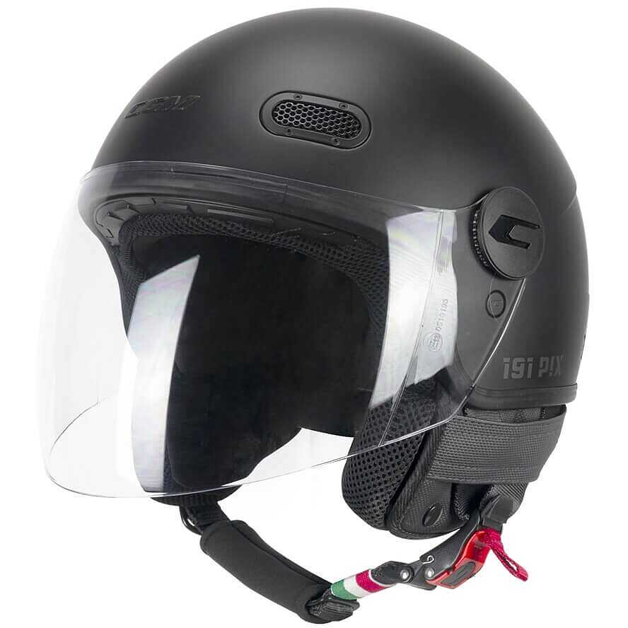 Casco Moto Jet CGM 191A PIX MONO Nero opaco Visiera lunga