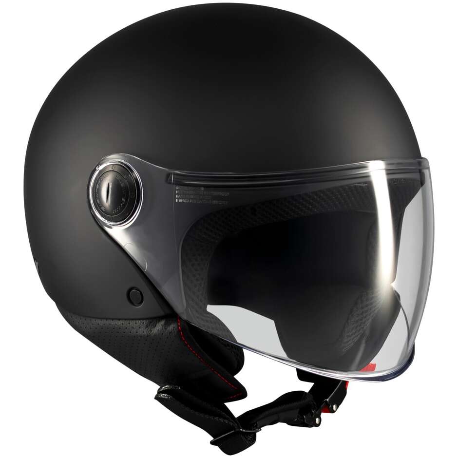 Casco Moto Jet Mt Helmets STREET S PURE A1 Nero Opaco