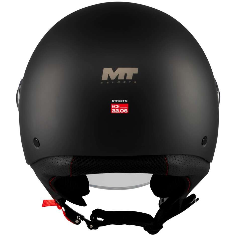 Casco Moto Jet Mt Helmets STREET S PURE A1 Nero Opaco