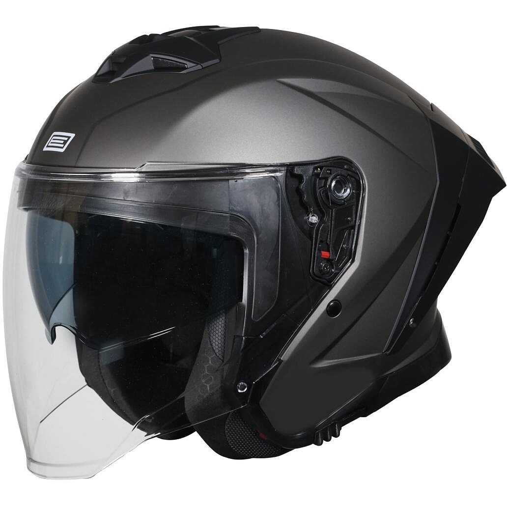 Casco Moto Jet ORIGINE APRICA SOLID Titanio Opaco 22.06