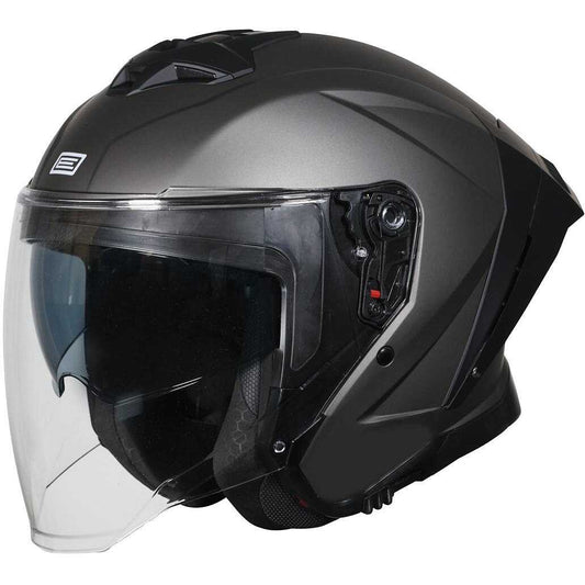 Casco Moto Jet ORIGINE APRICA SOLID Titanio Opaco 22.06