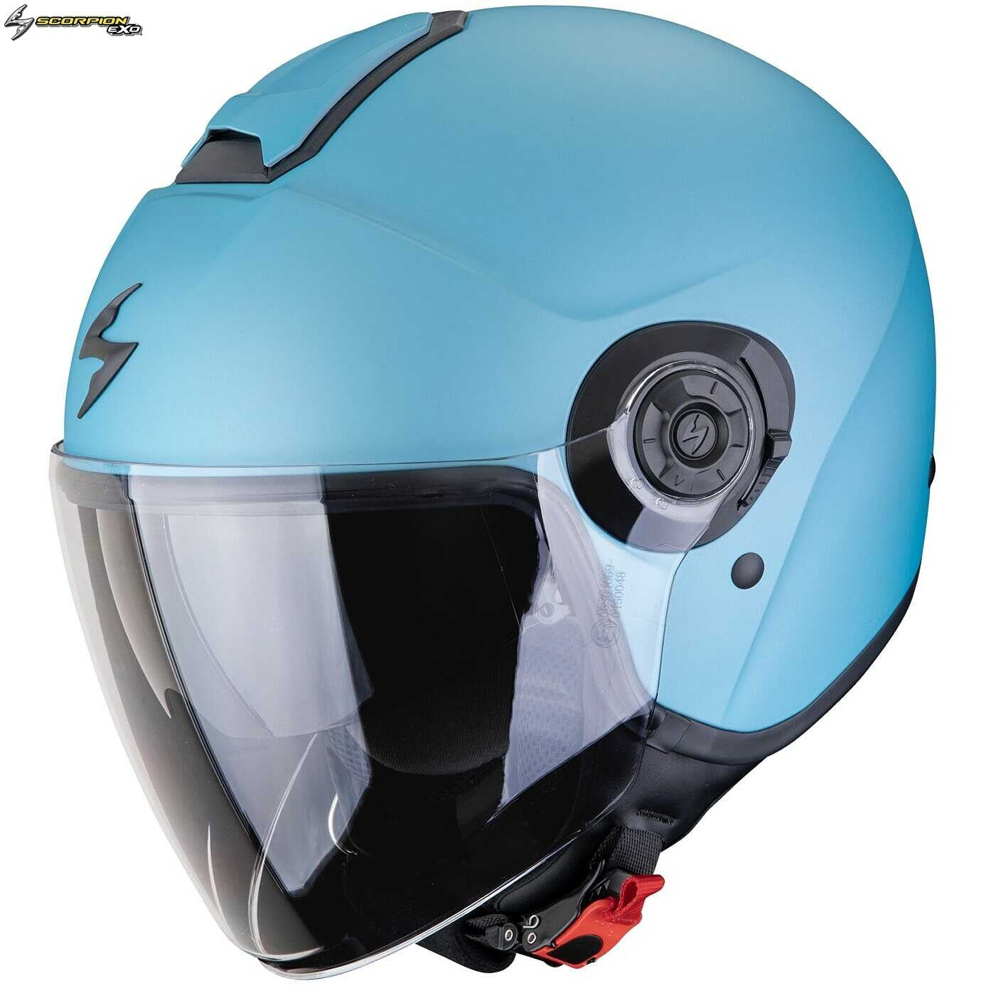Casco Moto Jet Scorpion EXO-CITY II SOLID Celestial blu opaco