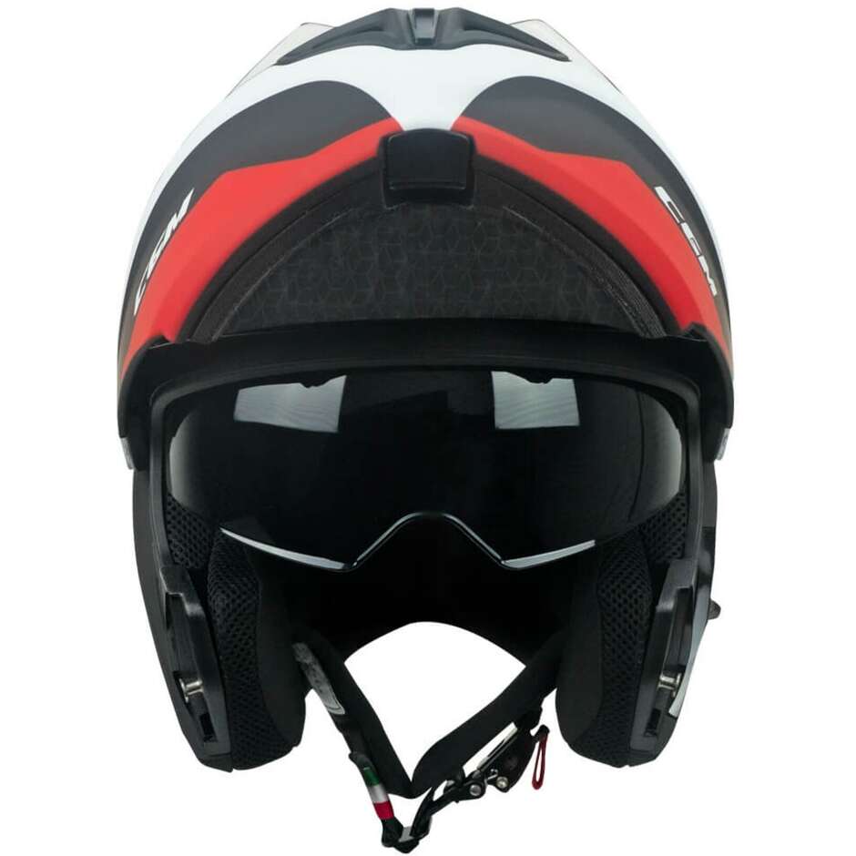 CASCO MODULARE CGM BER DRESDA Nero Rosso opaco 22.06 (In Esaurimento)