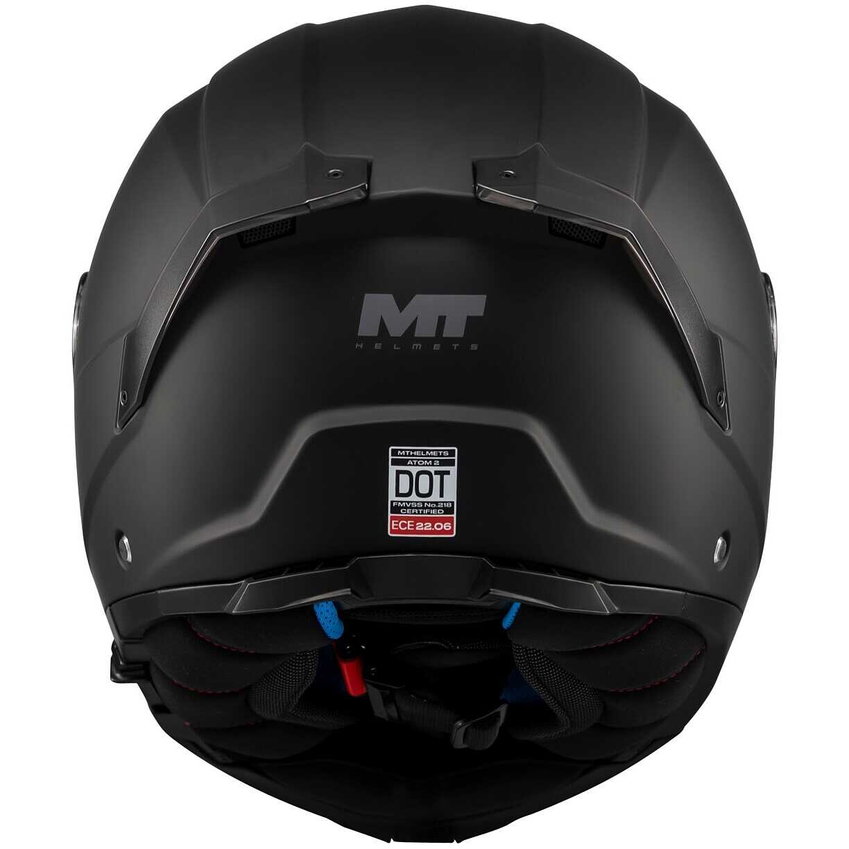 Casco Moto Modulare P/J Mt Helmets ATOM 2 SV PURE A1 Nero Opaco